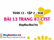 Bài 13 trang 87 Toán 11 tập 2 Chân trời sáng tạo